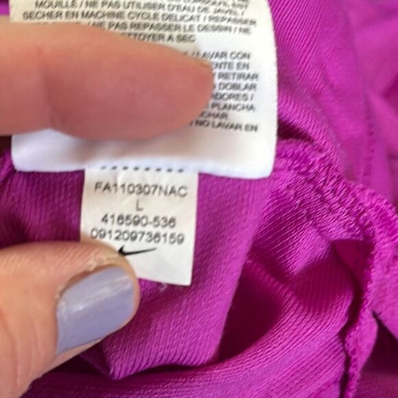 Nike Golf Polo Purple Black Dri Fit size L Large Short Sleeve LOOK - Picture 10 of 10